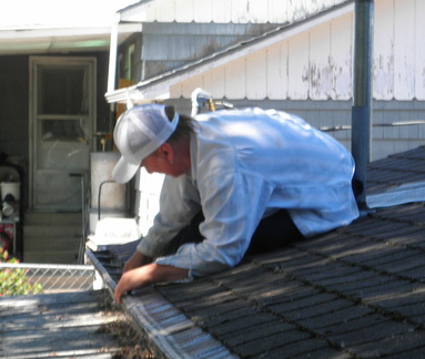 Оля на крыше