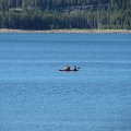Двое в лодке не считая собаки на 4хмильном озере