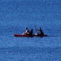 Двое в лодке не считая собаки на 4хмильном озере